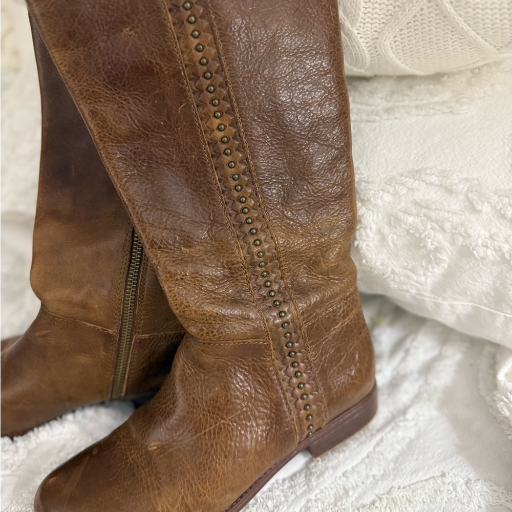 Patricia Nash Brown Leather Knee-High Boots - Picture 10 of 12